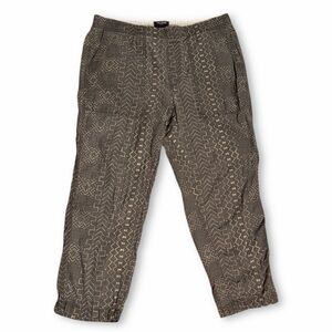 Todd Snyder Men's Linen Blend Beach Pant Tribal Mudcloth Brown/Gray Sz Medium